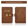 Leather Passport Holder Set with Cross-border Hot Stamping and Hardware Buckle