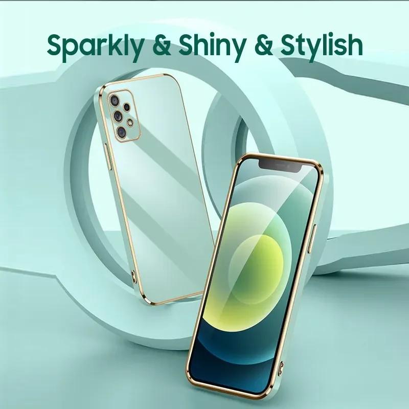 Роскошный чехол с покрытием для Samsung Galaxy M54 M14 M32 M22 M13 M23 M33 M53 5G M12 A12 A22S A51 A72 A73 Мягкая силиконовая крышка для телефона