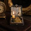 Механическая коробочка для свечей, Винтажный карманный поджигатель с заводом и подсвечник 19 века, Ретро латунная викторианская поджигалка-пламя, коробочка для свечей с механическим подъемником