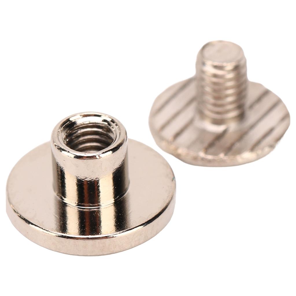 200 Sets Metal Chicago Binding Screws Electroplated Brass Arc Surface Round Flat Head Leather DIY