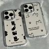 Милый чехол для телефона с кошкой для Samsung Galaxy S25 S24 S23 S22 S21 S20 Note20 FE Ultra Edge Plus 4G 5G Прозрачный мягкий чехол