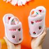 Children Cotton Slippers Solid Warm Kids Winter Home Shoes Boys Girls Plush Floor Shoes Indoor Soft Sole Anti-slip Cotton Shoes