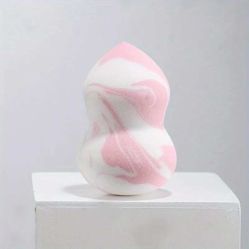 1Pc Makeup Sponge Beauty Egg Gradient Color Soft Double-sided Wet and Dual-use Fit Without Eating Powder