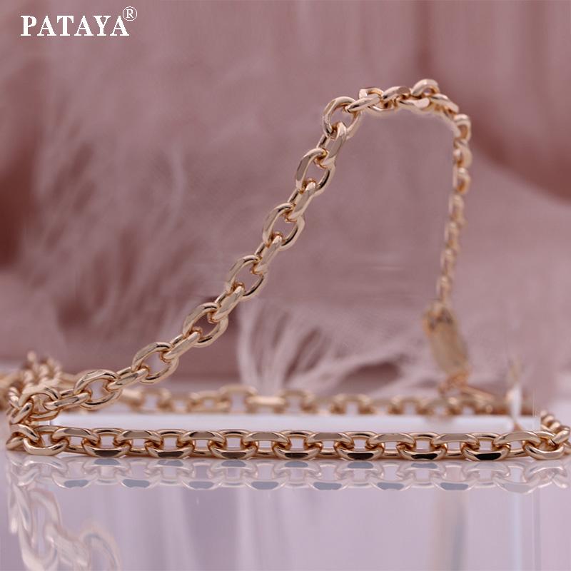 PATAYA О-образный модный браслет в стиле хип-хоп, ожерелье, розовое золото, цепочка различной длины
