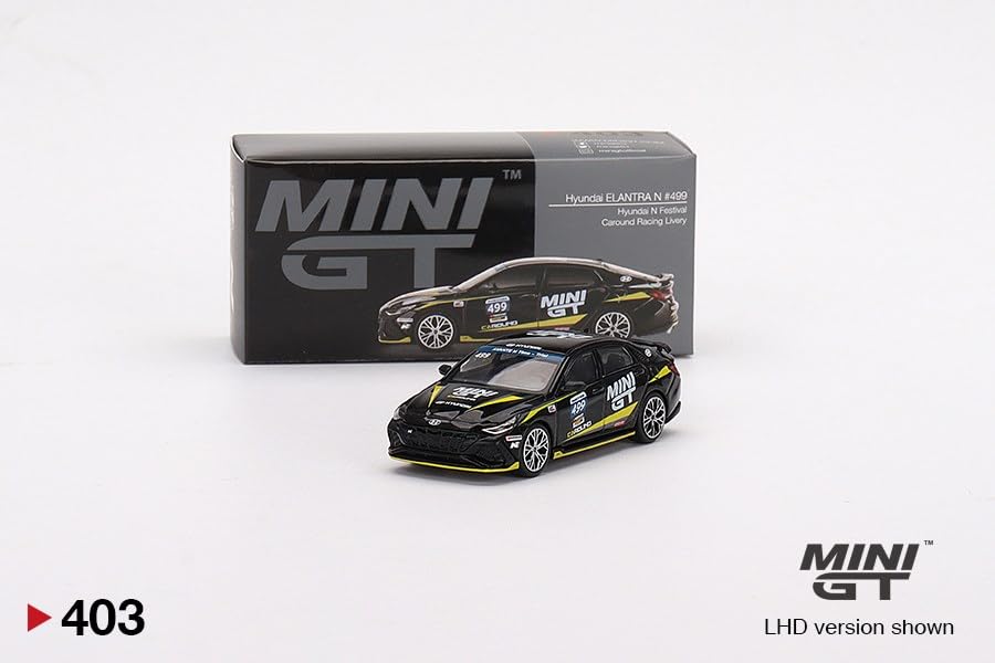 MINI GT 164 Hyundai Elantra N Hyundai N-Festival #499 Caround Racing Левостороннее управление Готовое изделие MGT00403-L