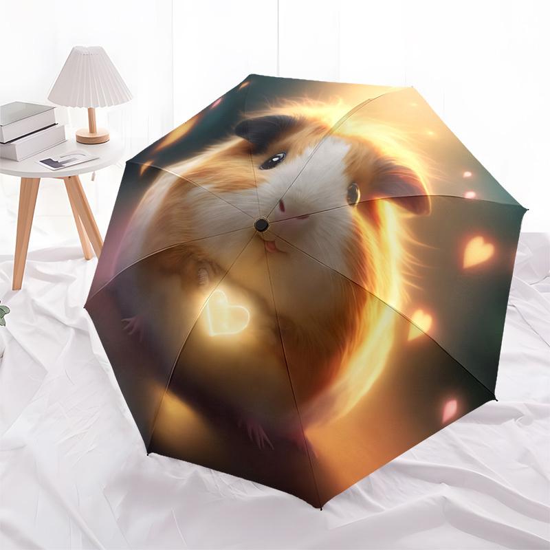 1pc Guinea Pig Heart Light Automatic Open/Close Umbrella, Lightweight for Women/Men, Perfect Gift - for Everyday or Holiday Eventsyy251127075