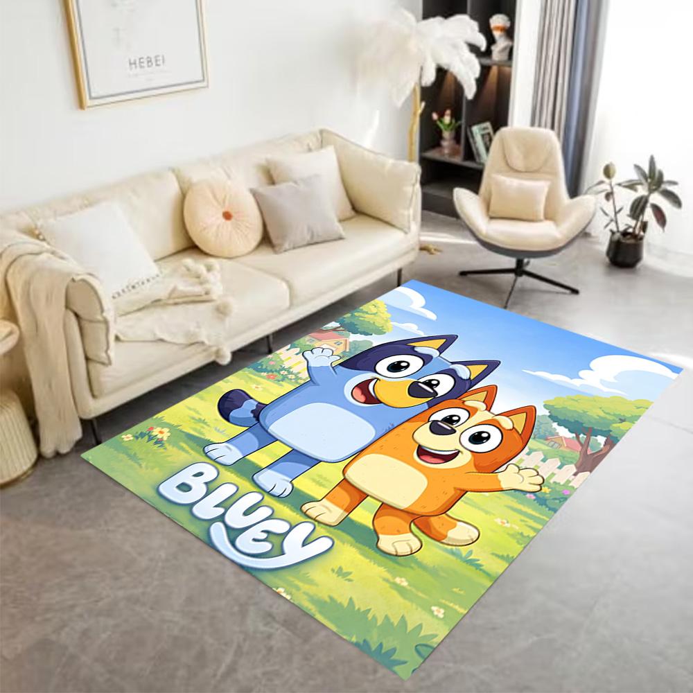 Bluey Friends Adventure Floor Mat Perfect for Kitchen Dining Room Entryway Foyer Anti-slip Rug Office home decor Perfect Gift for Women/Men