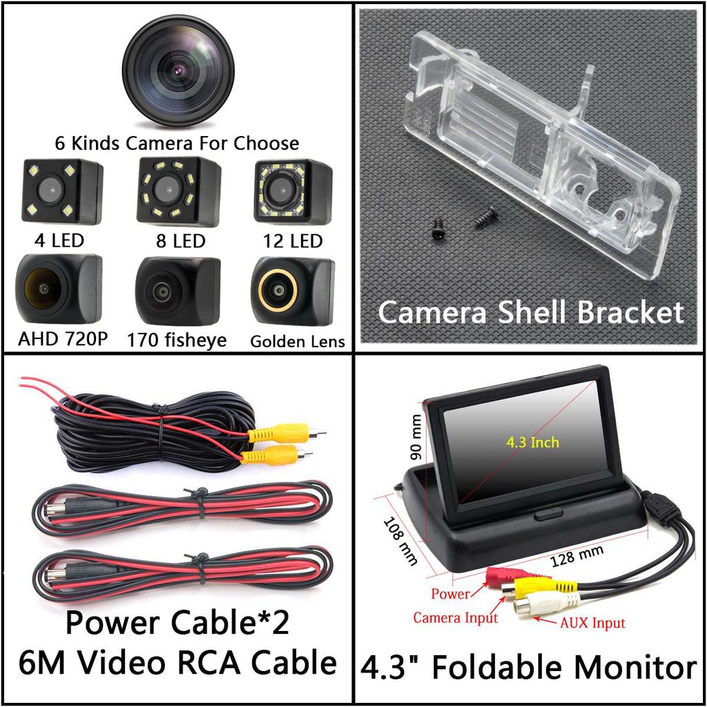 Fisheye 720P AHD Backup Reversing Rear View Camera For Renault Megane III Hatchback Laguna II III Hatchback Clio 4 Zoe Car
