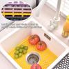 Silicone Sink Mat with Center Drain Heat-Resistant Flexible Non-Slip Design Easy To Clean