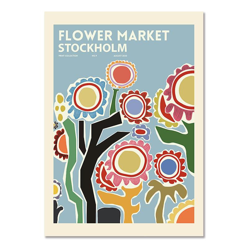 Абстрактные красочные цветочный рынок, Матисс, постеры и принты, Япония, Чили, Лима, настенная живопись на холсте, украшение для гостиной, дома