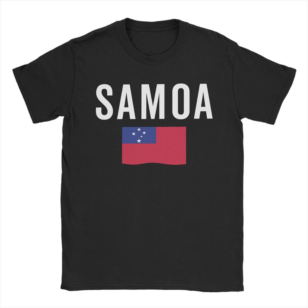 Samoa Flag T Shirt Summer Pure Cotton TShirts For Unisex Hippie Casual Tshirt Short Sleeve YK Basic Tops