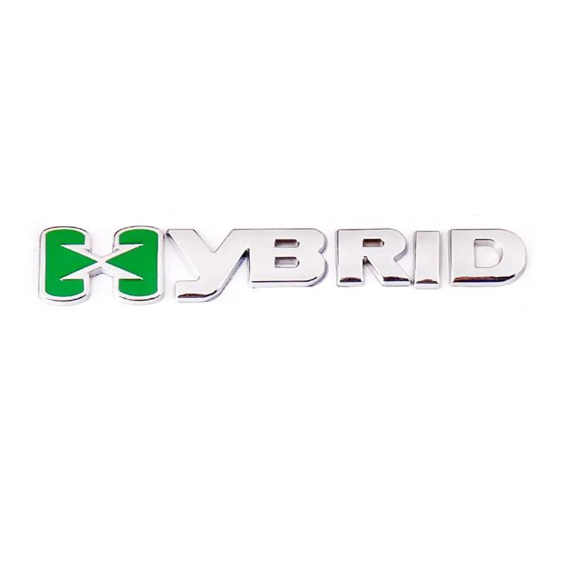 3D металлический гибридный логотип, эмблема на задний багажник автомобиля, значок, боковые наклейки на крылья, наклейки для Prius Rav4 Camry Prius Crown Auris T RD