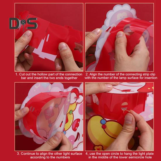 Китайский набор для изготовления фонариков своими руками, новогодний ручной фонарь на батарейках, простая сборка, мультяшный фонарь в виде змеи для весеннего фестиваля