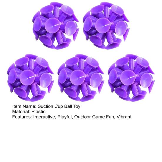 5Pcs Suction Cup Ball Toy Interactive Toss And Stick Balls with Mini Suction