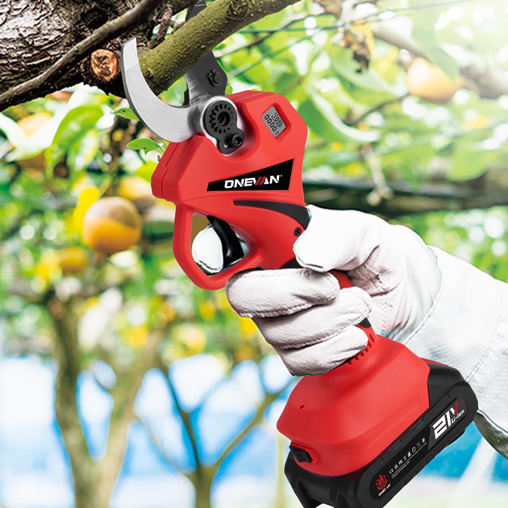 ONEVAN Brushless Electric Pruning Shear Cordless Portable Trimming Tree Cutting Garden Power Tool For Makita 18V Battery Pin