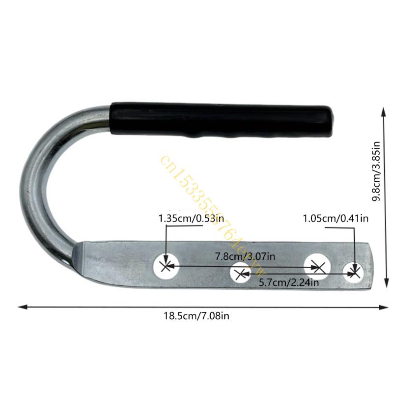 Trailer Coupler Lift Handle for Construction Vehicles Labor Saving Grip Coupling Handler Connector Metal Rubber Handle 91AE