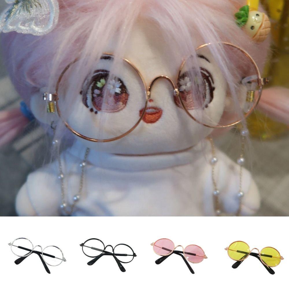 Multi Color Round Frame Glasses 10CM Mini Doll Glasses Toy Decorative Glasses Dolls Accessories