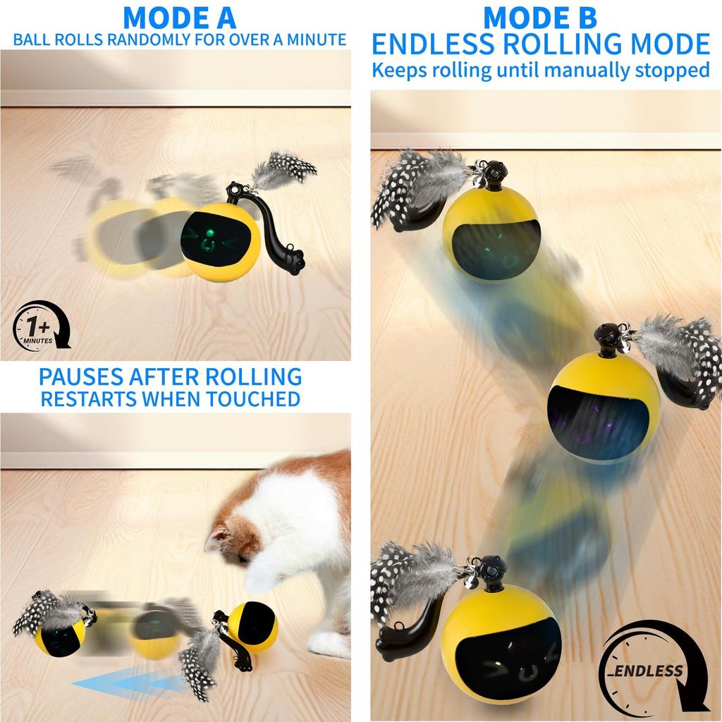 Cat Toy Electric Teaball Charging Pet Ball Automatic Intelligent Soothing Toy