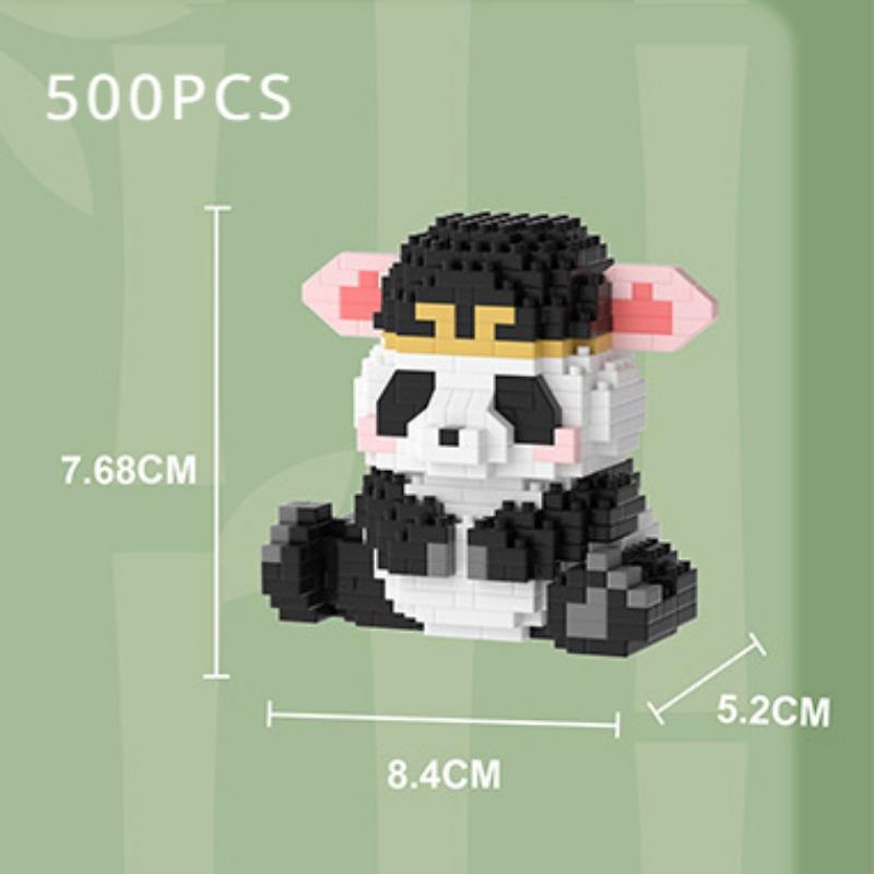 Гигантская панда Строительные блоки Цветочные головоломки Menglan Игрушки для детского дня