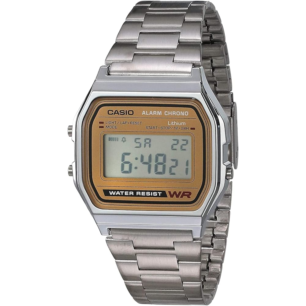 Casio Standard Digital Watch A158WEA-9 Gold Men's Imported Model