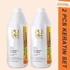 Keratin Hair Treatment Set 1000ml*2 Curly Frizzy Hair Straightening Smooth Brazilian Keratin Products Salon Wholesalers