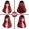 MISSQUEEN Ombre Коричневые Золотые Длинные Прямые Волосы Лолита Бобо Парики с Челкой Синтетические Парики для Женщин Косплей Жаростойкие