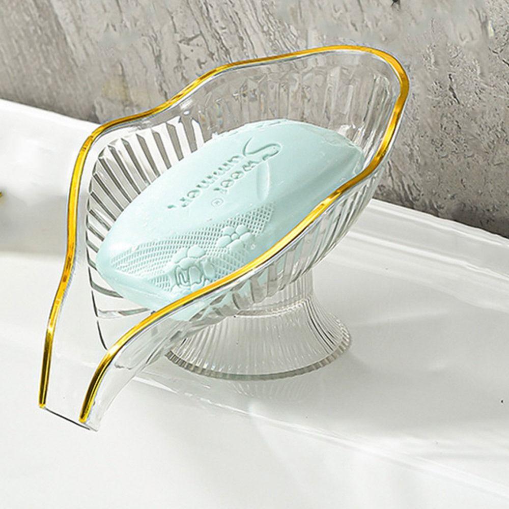 No punching Soap Box Leaf Shape Soap Holder Creative Soap Tray  Household