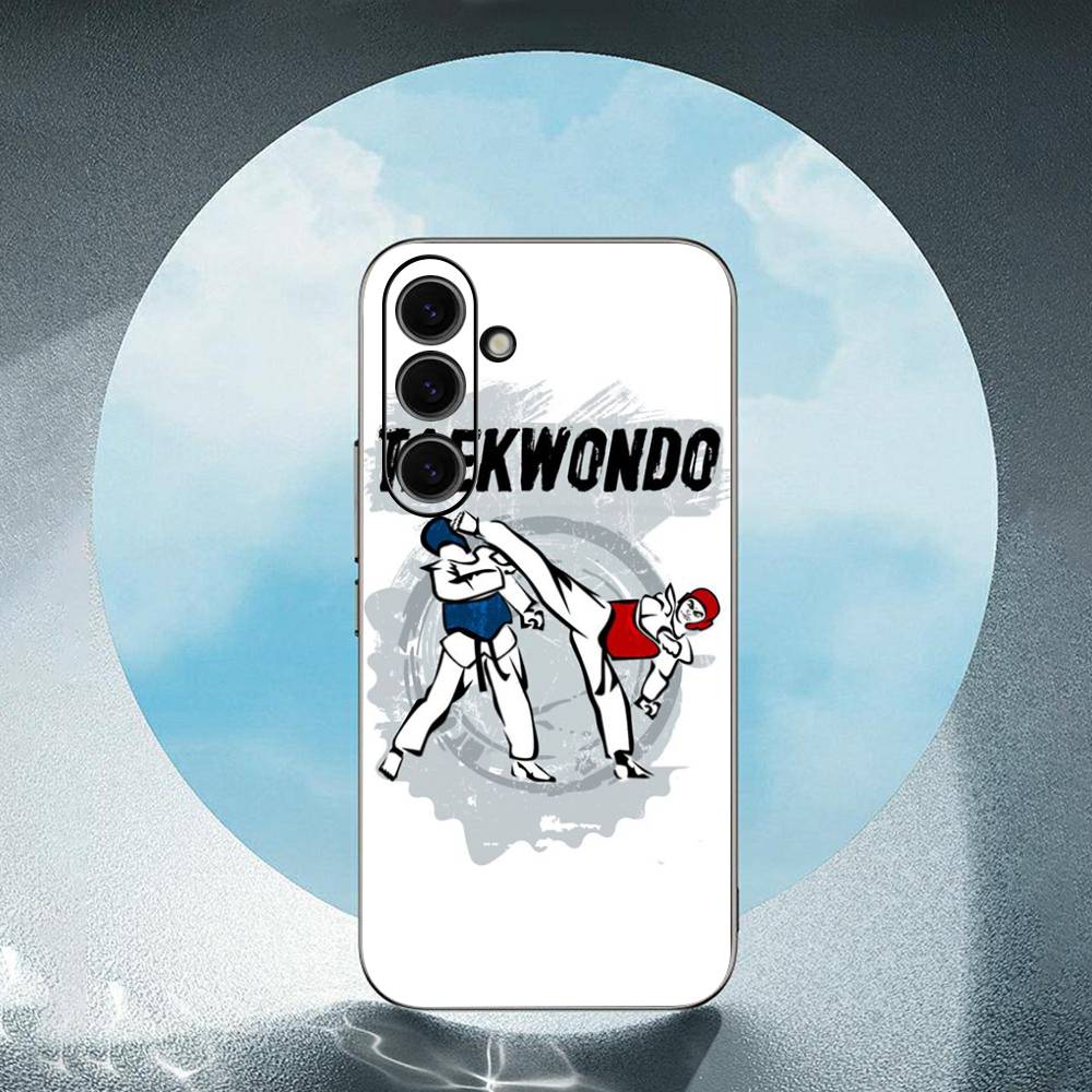 Кунгфу Тхэквондо Для Samsung Galaxy S25 S24 S23 Ultra S22 S21 Plus S20 Черный Мягкий Силиконовый Защитный Чехол