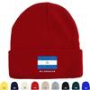 Nicaragua Flag Warm Knit Cap Beanie, Patriotic Man Cap Warm Stretchable Casual Bobble Hat Knitted Cap Beanie