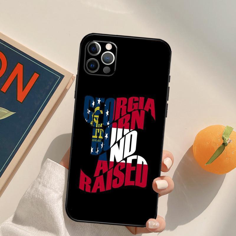 Подходит для чехла для мобильного телефона Apple IPhone11, чехла для мобильного телефона с флагом штата Джорджия, окрашенного в цвет анти-падения, чехла для Huawei Anti-Drop