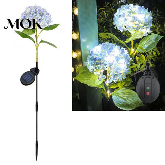 All Season Outdoor Lights Fairy Hydrangea Lights, Solar Garden Stake Waterproof LED Flower Light, Colorful Lamp for Patio Lawn Pathway Decor