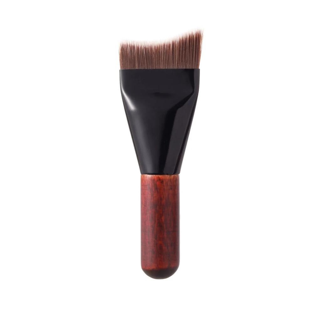 1 шт. Мини-ультратонкая кисть для тональной основы Синтетическая плоская головка Без полос для нанесения жидких и кремовых текстур Для всех типов кожи Кисти для макияжа