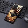 Закаленное стекло чехол для телефона с принтом леопарда и тигра подходит для Samsung Galaxy S26 S25 S24 S22 S21 S20 FE/Ultra/Plus противоударная задняя крышка