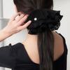 Geegee Black Lace Pleats Scrunchie - L Size