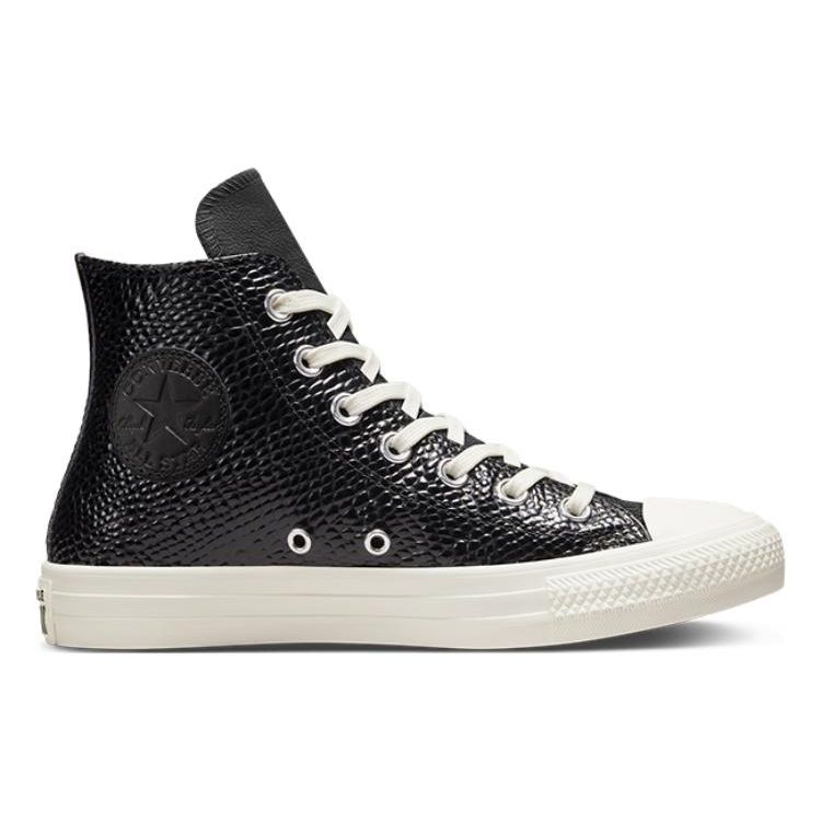 Converse Chuck Taylor All Star Кожаные Удобные Дышащие Нескользящие Прочные Высокие Кеды для Скейтбординга Женские Кроссовки Черные A04264C