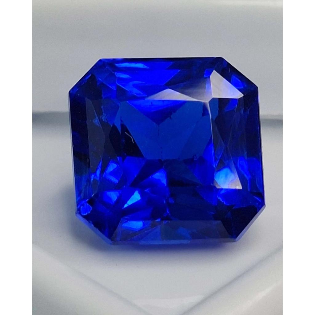 Asscher Cut Natural Royal Blue Sapphire 12-14 Ct Fabulous Certified Gemstone