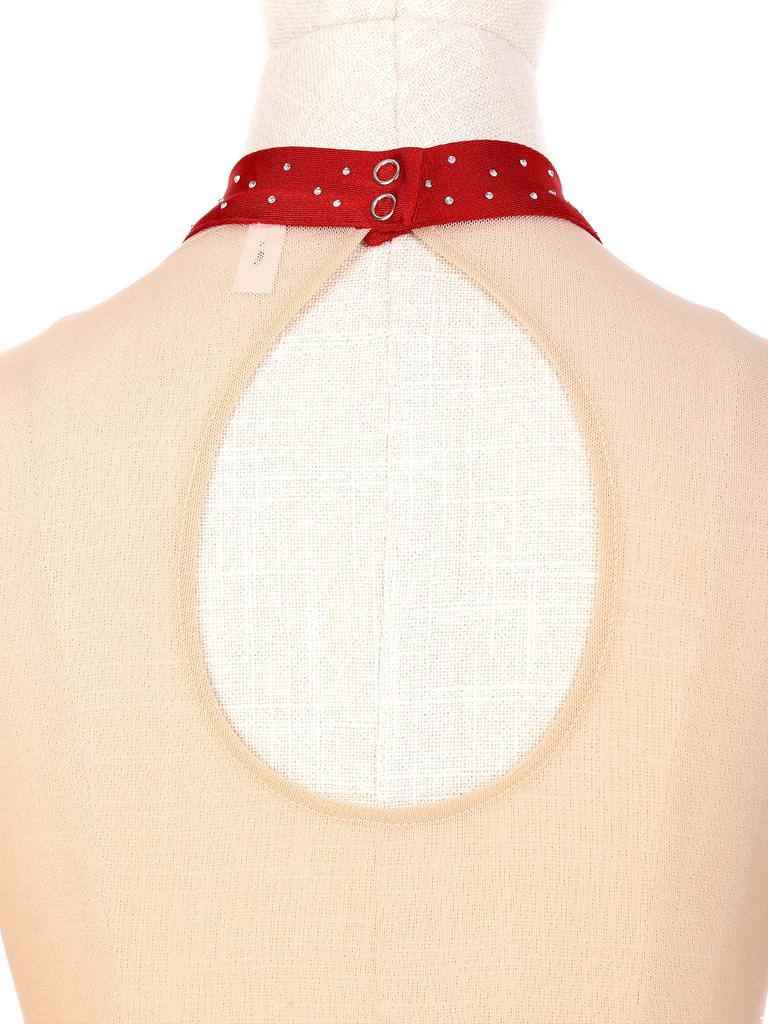 Womens Sparkly Lyrical Dance Costume Featuring Sheer Mesh Patchwork Long Sleeve Mock Neck Bodysuit with Rhinestone Details for Performances