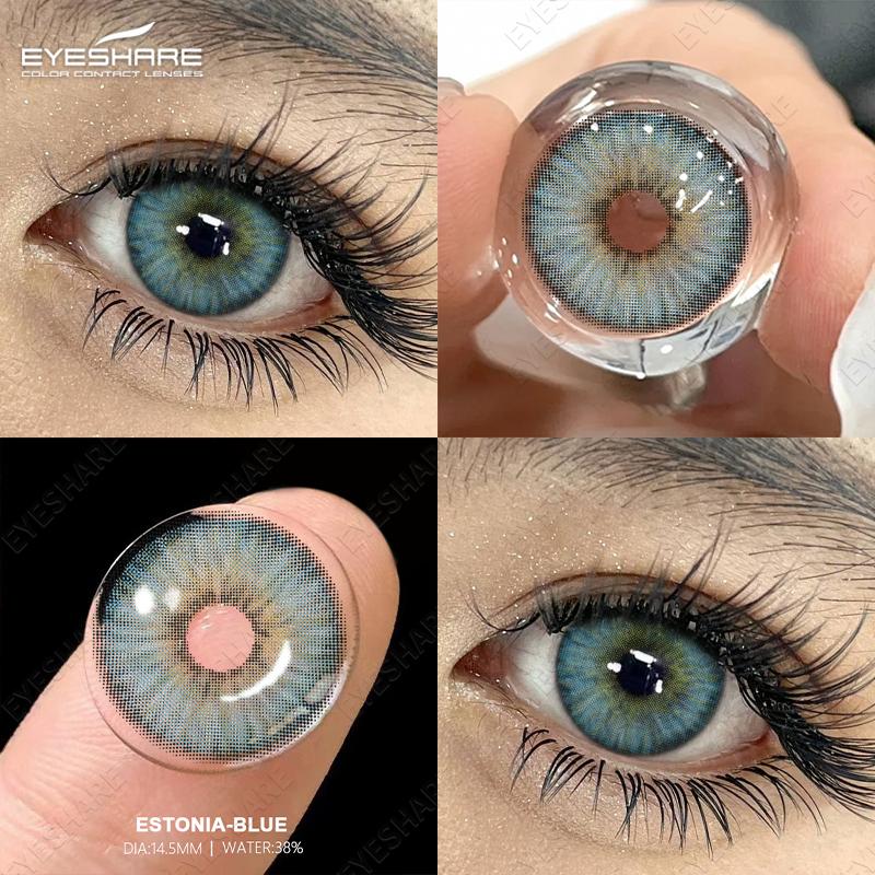 1Pair Color Contact Lenses for Eyes Fashion Cosmetic High Quality Blue Lenses Green Eye Contacts Cosmetic Eye Contacts Yearly