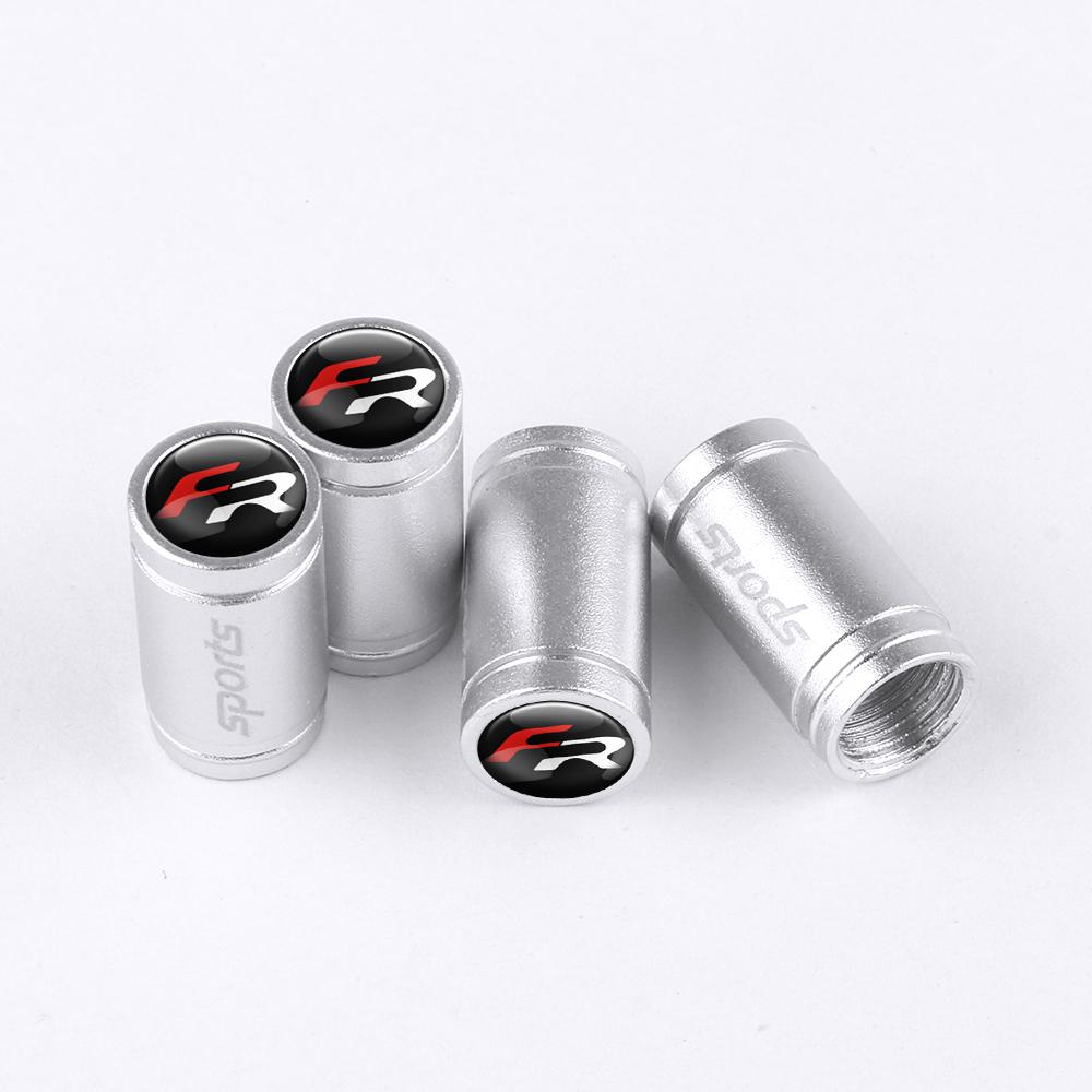 ydsh2 New 4Pcs Car Wheel Tire Valve Caps Air Stem Covers Accessories For Seat Leon FR Cupra Ibiza Altea Exeo Formula Racing Alhambra