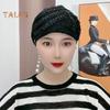 Ladies Turban Hat Sequin Decor Color Matching Embroidery Lightweight Headscarf Hair Cover Cap Lady Head Wrap Female Daily Beanie