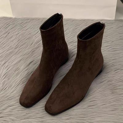 Женские ботильоны на толстой подошве, дизайнерские замшевые туфли, зимняя мода, ботинки челси, новый тренд, гладиаторы, для ходьбы, снежные, женские ботинки