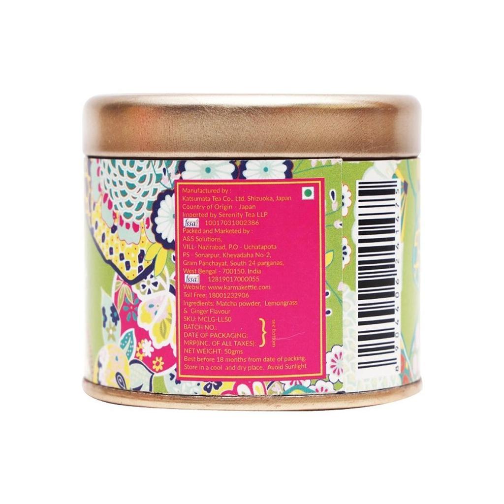 Matcha Tea with Lemongrass and Ginger (50 G), Matcha Lemongrass Ginger, Karma Kettle