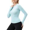 Женская одежда для йоги с длинным рукавом, дышащая спортивная футболка для бега, фитнеса, защита от ультрафиолета