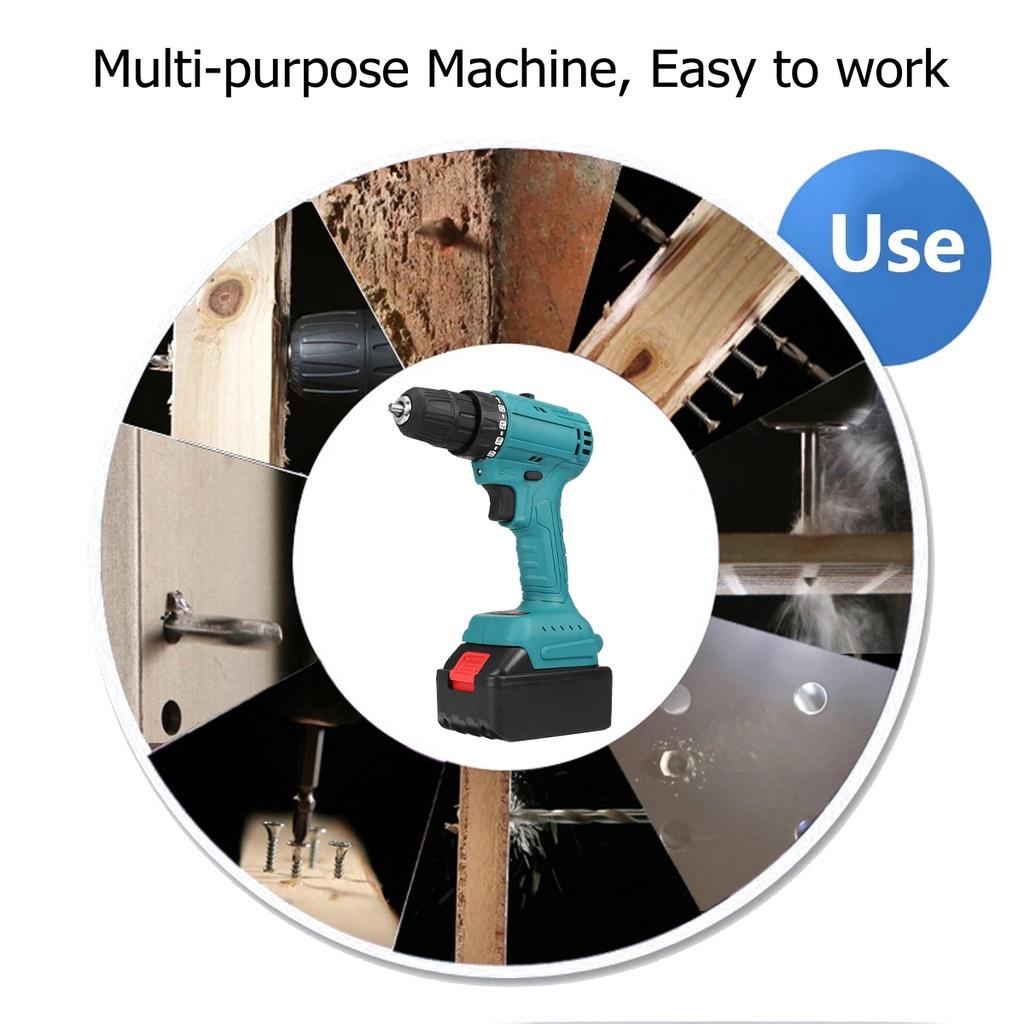 3 In 1 288VF 520N.M Brushless Electric Drill Impact Rechargeable Furnish Handheld Cordless Screwdriver with Lithium Battery