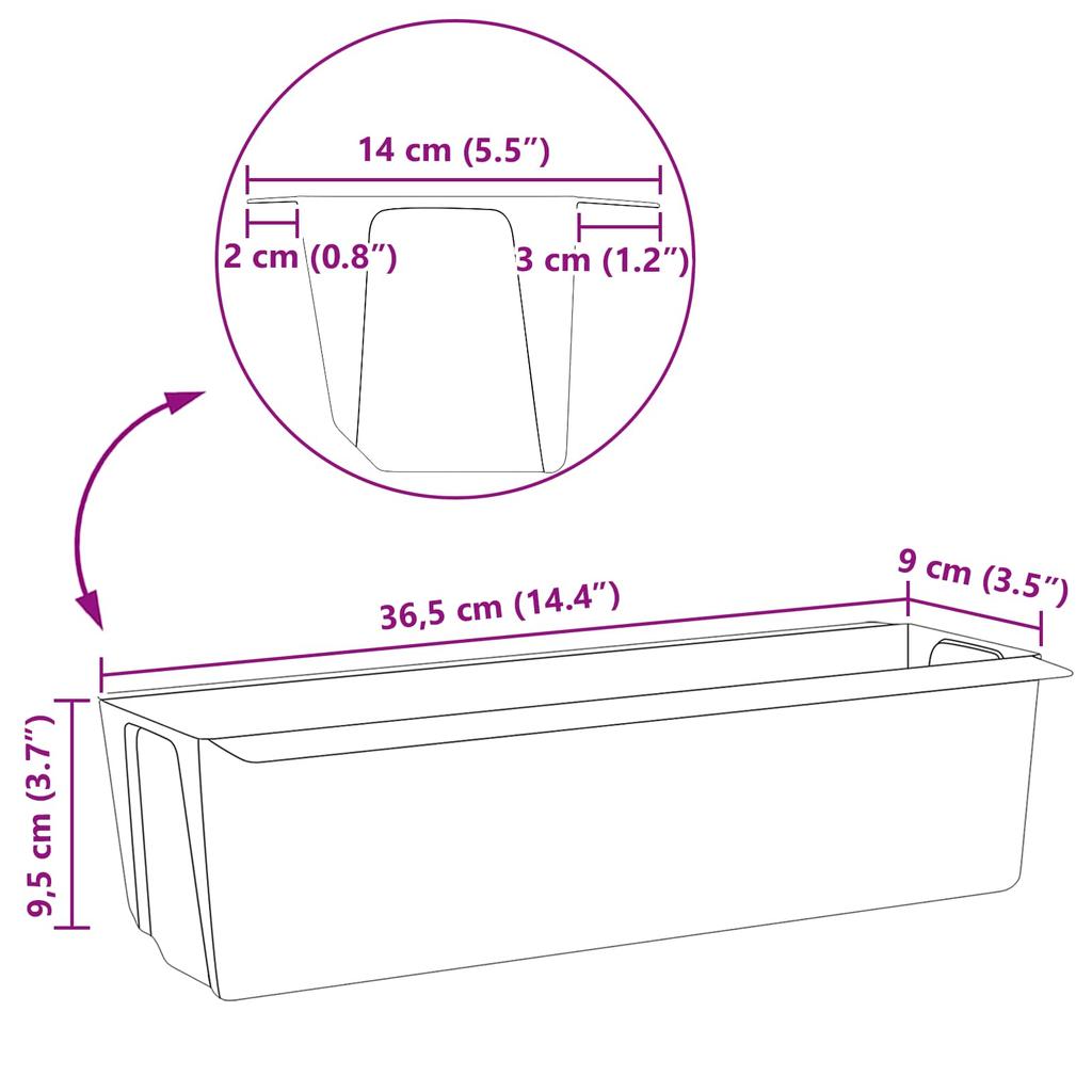 Flower Boxes for Euro Pallets 12 pcs Brown 36.5 x 14 x 9.5 cm