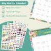 2026 Wall Calendar, Monthly Wall Calendars, Jan 2026 - Jun 2027, Desk Planner (8.5" x 11"), Hanging for Home, School, Office Supplies