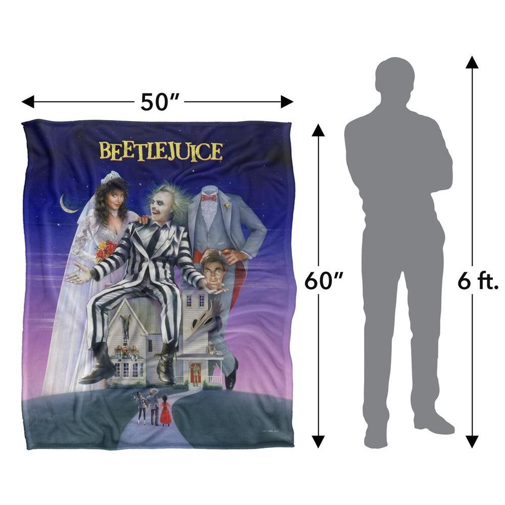Beetlejuice Silky Poster Supersoft Blanket
