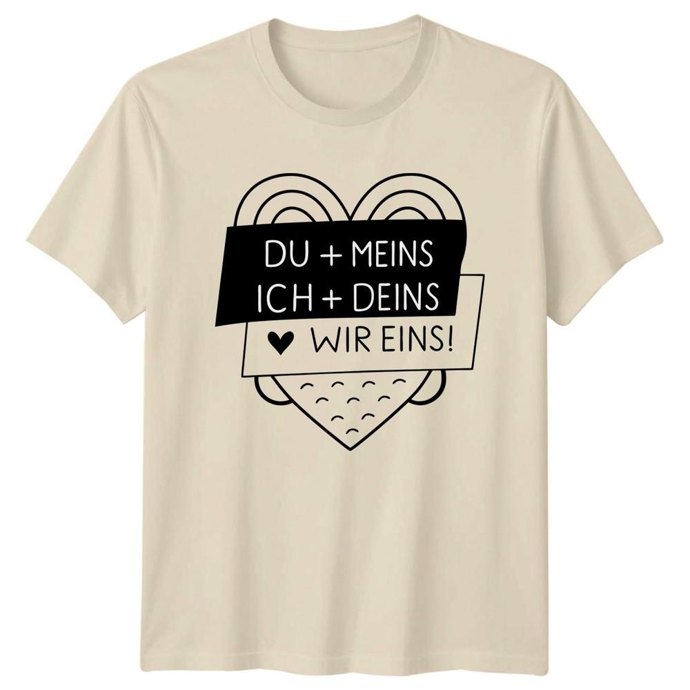 Du Meins Ich Deins TShirt Couple Love Valentines Day Gift For Him And Her