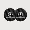 DDJ2   2Pcs Car Interior Leather Coaster Anti-noise Water Cup Pad For Mercedes Benz AMG W203 W206 W220 W205 W211 GLC W212 W201 GLE W210