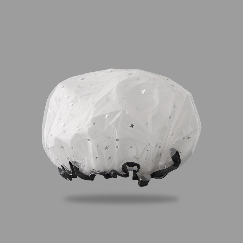 Водонепроницаемая шапочка для душа в ванной, утолщенная эластичная шапочка для ванны, шапочка для волос для женщин, красота, парикмахерская, точечные продукты, аксессуары для ванной комнаты